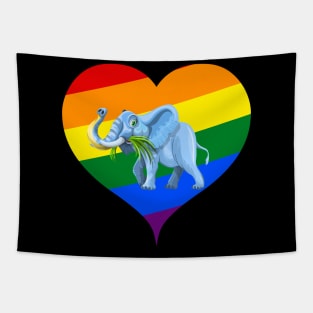 baby elephant in heart Tapestry