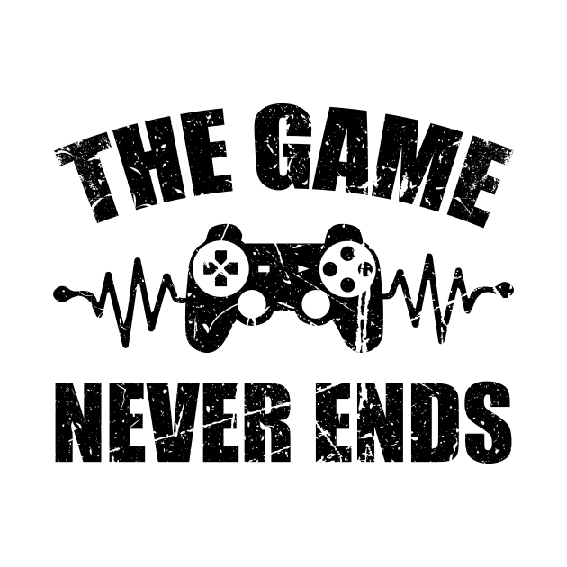 game never ends heartbeat controller gamer quote gaming by jodotodesign