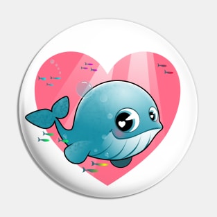 love baby blue whale Pin