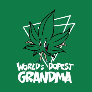 World's Dopest Grandma Funny Vintage Weed And Cannabis Gift T-Shirt