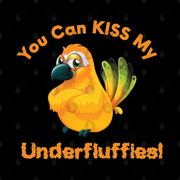 Sun Conure Parrot Kiss Underfluffies by Einstein Parrot