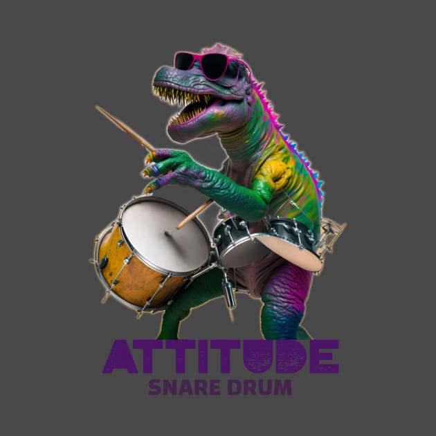 T-Rex Playing Snare Drum by Urban Gypsy Designs