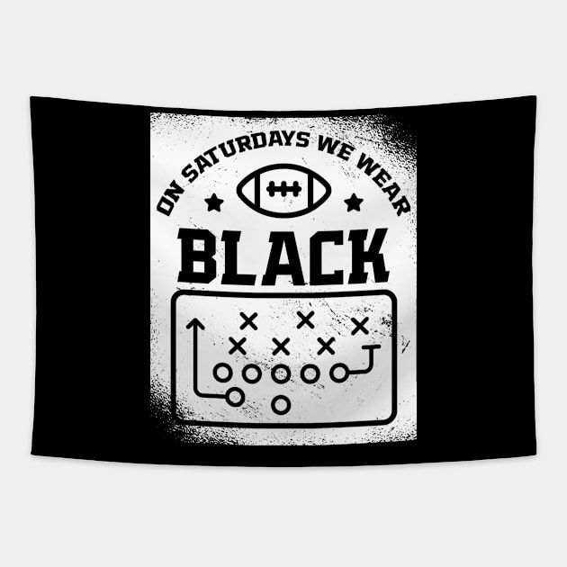 On Saturdays We Wear Black // Vintage School Spirit // Go Black Tapestry by SLAG_Creative