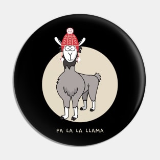 Fa la la llama funny christmas llama design Pin