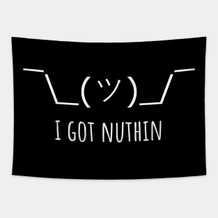 I Got Nuthin Emoji Shrug Tapestry