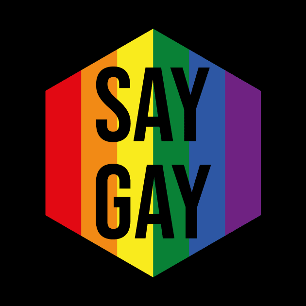 Say Gay (Hexagon) by n23tees