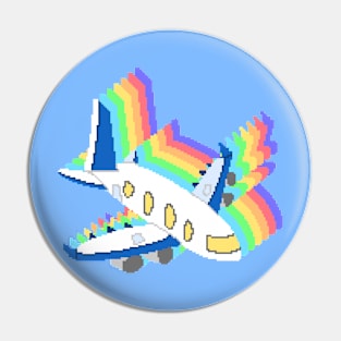 Rainbow Plane Pin