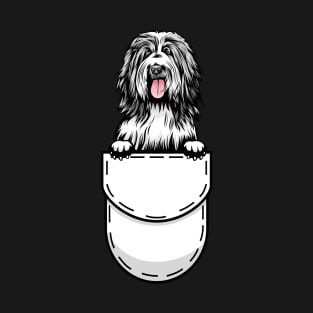 Funny Bearded Collie Pocket Dog T-Shirt