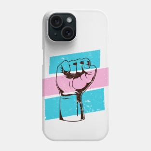 Fight for Trans Rights // Protest Fist Transgender Pride Flag Phone Case