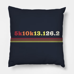 Marathon 26.2 Retro Pillow