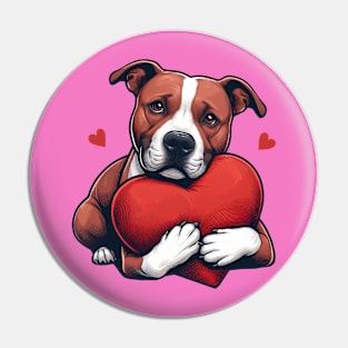 Pitbull Valentine's Day Gifts Pin