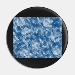 Abstract design in classic blue and white Pin