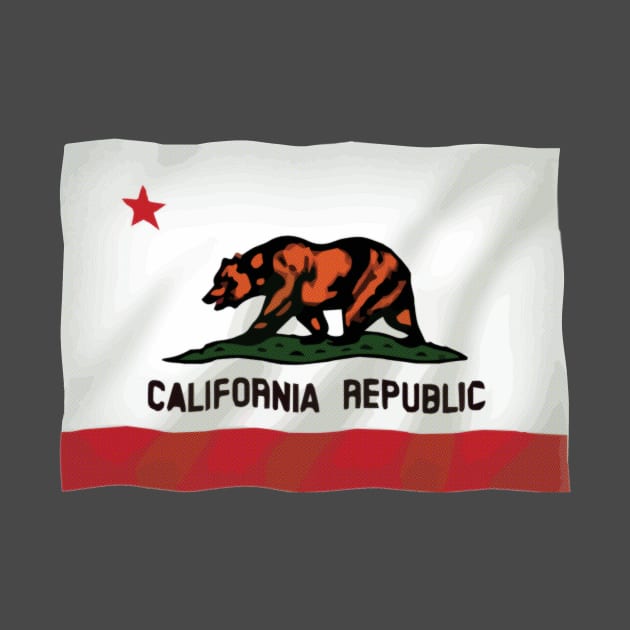 California Republic State Flag Bear by jdunster