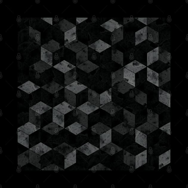 Black Marble Cubes by Ambience Art