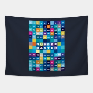 Number Master, numbers from 1 to 100 Tapestry