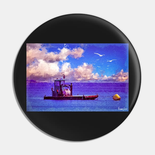 Barge in Atlantic Ocean Pin by kenmo