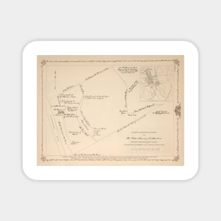 Old George Washington Boyhood Homestead Map (1932) US Founding Father Childhood Home Atlas Magnet