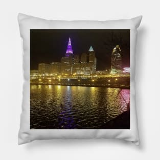 Tower City Purple Pillow