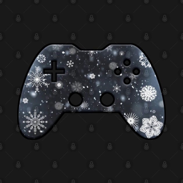 Snowflake Winter - Gaming Gamer Abstract - Gamepad Controller - Video Game Lover - Graphic Background by MaystarUniverse