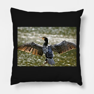 Spread your wings - Cormorant Pillow