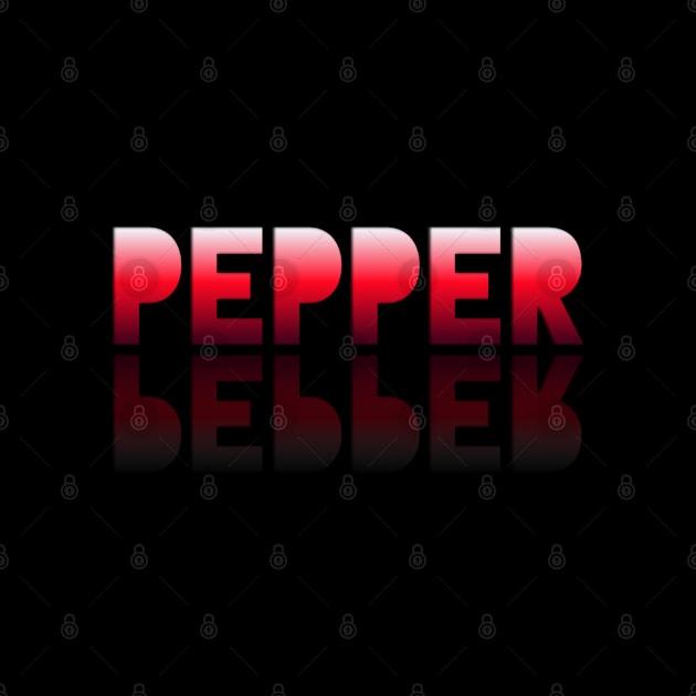 Pepper - - Healthy Lifestyle - Foodie Food Lover - Graphic Typography - Red by MaystarUniverse