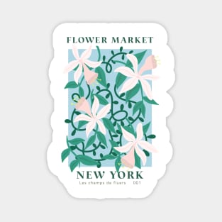 New York City Flower Market - White Lillies Magnet