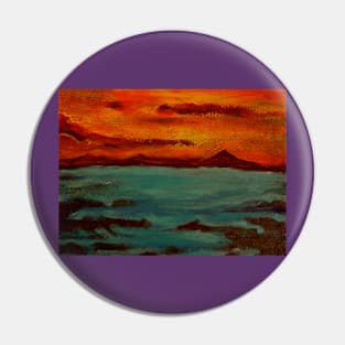 Prehistoric Sunset Pin