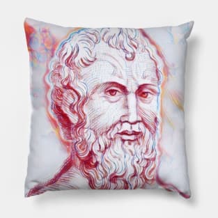 Zeno of Citium Portrait | Zeno of Citium Artwork | Line Art Pillow