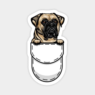 Funny Bullmastiff Pocket Dog Magnet