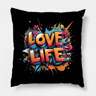 LOVE LIFE: Vibrant Urban Style Pillow