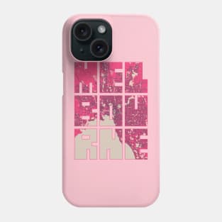 Melbourne, Australia City Map Typography - Blossom Phone Case