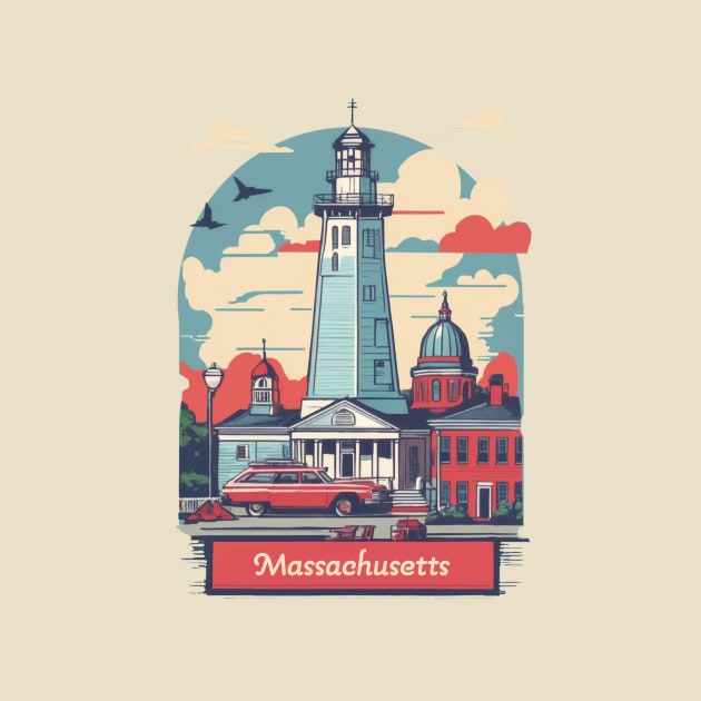 Massachusetts Vintage Design by huefinder