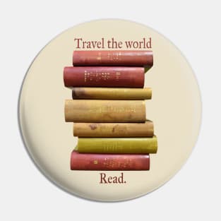 Travel the World Read Book Lovers Pin