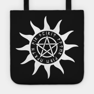 Pentacle Sun with Runes Tote