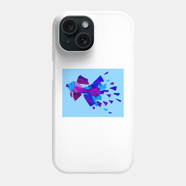 Splish-Splash ~ Blue and Purple Phone Case by CTWuellner