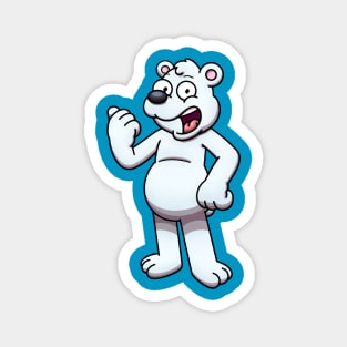 Friendly Cartoon Polar Bear Magnet