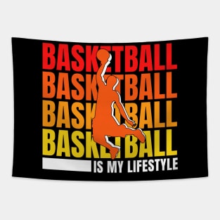 Vintege Basketball Is My Lifestyle Basketball Quotes Funny Tapestry