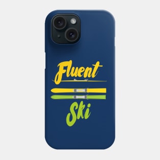 Fluent Ski, Mountain Hoodie, Slalom skiing, skiing sticker Phone Case