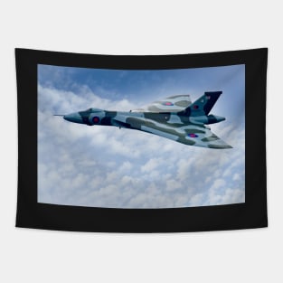 Avro Vulcan Bomber XH558 Above the Clouds Tapestry