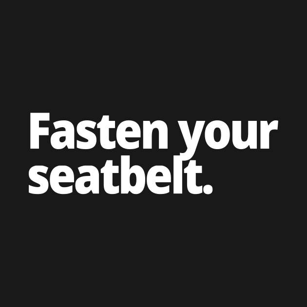 Fasten your seatbelt. by WittyChest