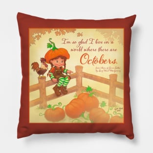 Pumpkin Patches "Octobers" Quote Pillow