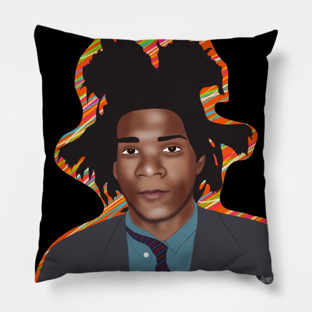 Basquiat Pillow by Pinky's Studio 