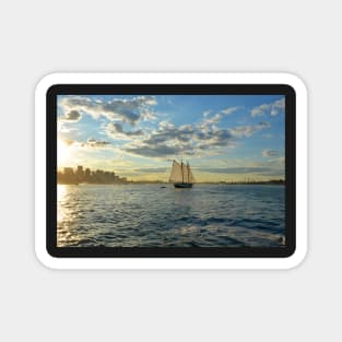 Boston Harbor Sailboat Boston MA Magnet