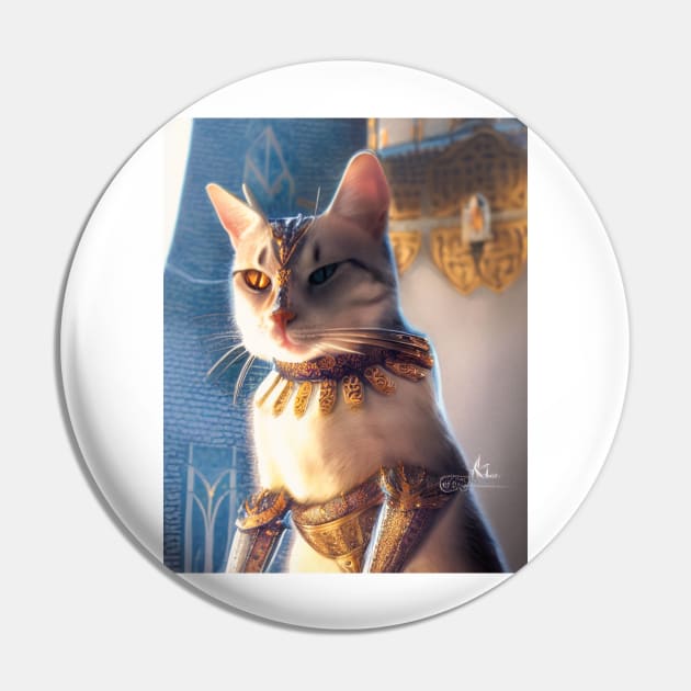 Golden armor knight cat: Cleo Pin by Dendros-Studio