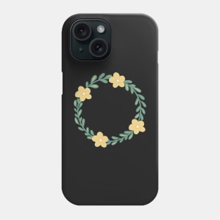 Floral wreath retro design flowers Phone Case