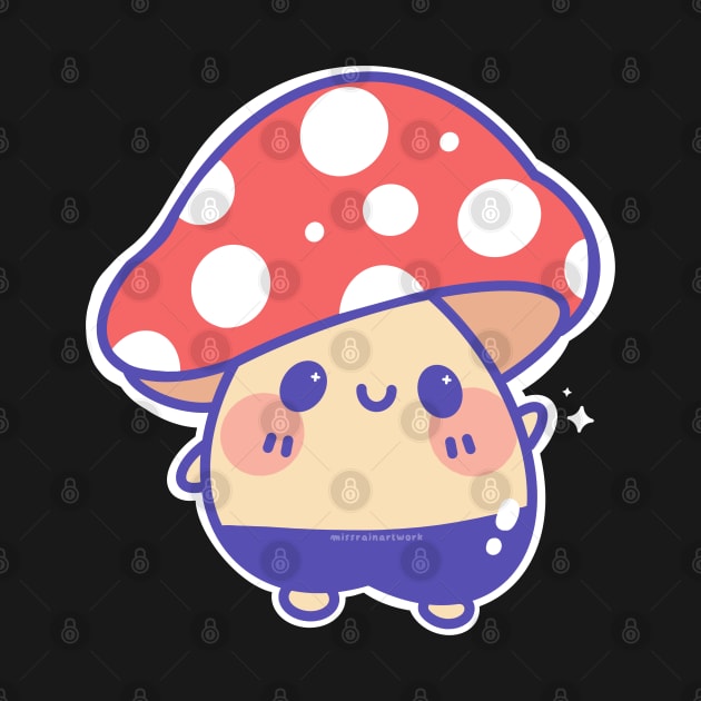 kawaii mushroom by missrainartwork 