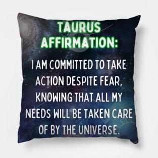 Taurus zodiac signs quote - Taurus Affirmations Pillow