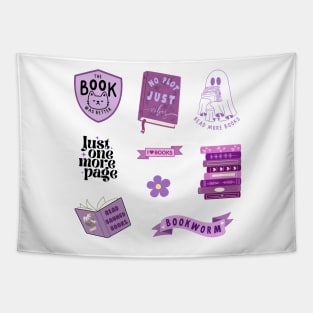 Purple Bookish Pack Tapestry