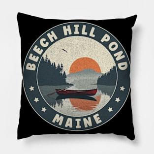 Beech Hill Pond Maine Sunset Pillow