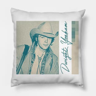 Dwight Yoakam / Vintage Style Original Fan Design Pillow